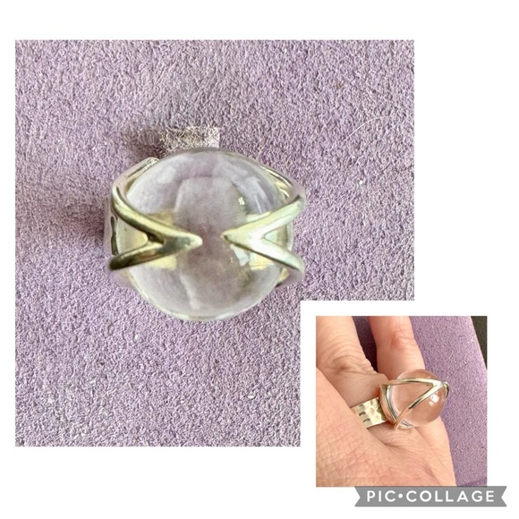 Vintage Sterling Silver Pool of Light Ring - Picture 1 of 5